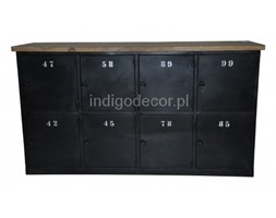 KOMODA LOFTOWA METAL I DREWNO CARGO BLACK