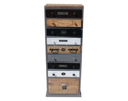 KOMODA DREWNO METAL PLAY GREY 7