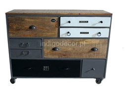 KOMODA DREWNO METAL PLAY GREY 3