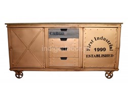 METALOWA KOMODA LOFTOWA CUPRUM
