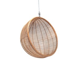 Fotel wiszący rattanowy naturalny // HK LIVING