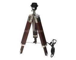 LAMPA STOJĄCA METAL DREWNO