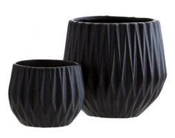 Zestaw 2 doniczek mat black Madam Stoltz