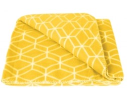 Koc / narzuta Hexagon yellow Present Time