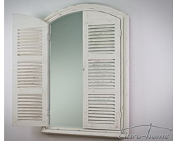 LUSTRO OKNO 201-028B 80x120cm BIAŁY PRZECIERANY