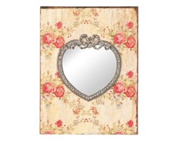 Lustro drewniane Shabby Chic w serce