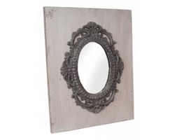 Lustro owalne z ornamentem w drewnianej ramie Monique