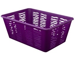 KOSZYK ZEBRA ŚLIWKA 36,5X25,5X14,5 CM