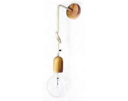 Kinkiet skandynawski lampa ścienna kolorowe kable w oplocie wełnianym