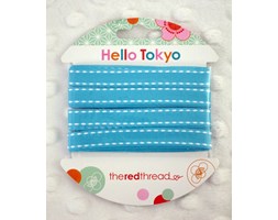 Tasiemka Hello Tokyo Blue Robert Kaufman