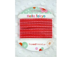 Tasiemka Hello Tokyo Red Robert Kaufman
