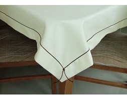 Obrus Len Krem Elegance MT Sznurek Brąz