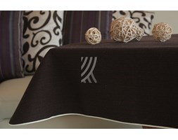 Obrus Len C.Brąz Elegance Wypustka Krem