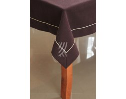 Obrus Len C.Brąz Elegance MT 7 Wypustka Krem