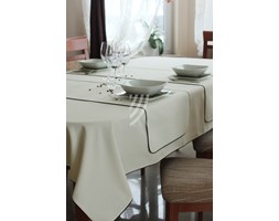 Nakładka 40x140 Len Elegance Krem Wypustka Brąz