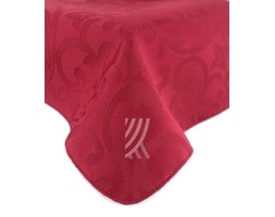 Obrus Bella Bordowa Wypustka Biała 002