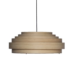 Ay illuminate Thin Wood Ø70/112cm, bambusowa lampa wisząca w kolorze naturalnym