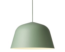 Muuto Ambit Ø40 szaro-zielona, ponadczasowa, uniwersalna lampa wisząca o zdecydowanym charakterze Ø40