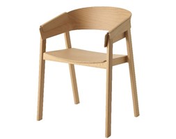 Muuto Cover bukowe, klasyczne krzesło w kolorze naturalnym