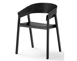 Muuto Cover czarne, klasyczne krzesło wykonane z drewna
