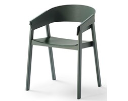 Muuto Cover zielone, klasyczne krzesło wykonane z drewna