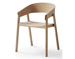 Muuto Cover dębowe, klasyczne krzesło w kolorze naturalnym