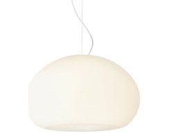 Muuto Fluid (Ø42) duża, subtelna lampa sufitowa z mlecznego szkła