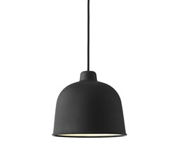 Muuto Grain czarna, nowoczesna lampa sufitowa, idealna nad stołem