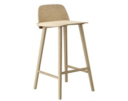 Muuto 65/75 cm Nerd naturalny dąb, stołek barowy