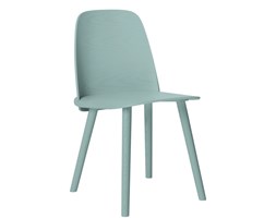 Muuto Nerd petrol, wygodne krzesło drewniane w skandynawskim stylu