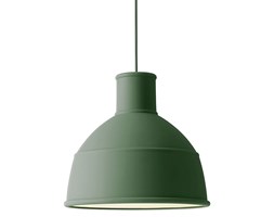 Unfold Muuto zielona, nowoczesna lampa wisząca z silikonu