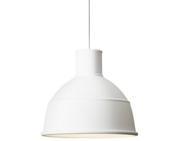 Unfold Muuto biała, nowoczesna lampa wisząca z silikonu