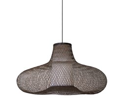 Ay illuminate May Ø70cm lub Ø95cm - ażurowa, ciemnobrązowa lampa wisząca z bambusa