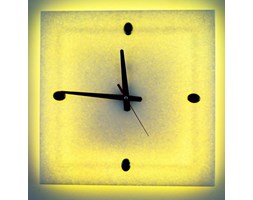 ZEGAR KINKIET LED RGB z MARMURU 40x40 cm z PILOTEM ZM78