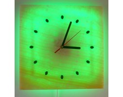 ZEGAR KINKIET LED RGB z ONYKSU 30x30 cm z PILOTEM ZO96