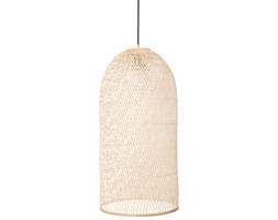 Ay illuminate Cap średnia Ø38 cm - ażurowa lampa wisząca z bambusa w kolorze naturalnym