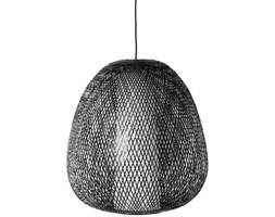 Ay illuminate Twiggy Egg Ø60cm - duża, ażurowa lampa wisząca z bambusa w kolorze ciemny brąz