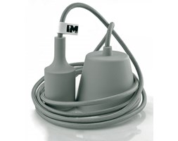 Przewody w oplocie - lampa szara 2,5m