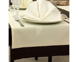 Nakładka 40x140 Len Elegance Krem Listwa Brąz