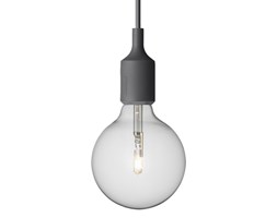 Muuto E27 LED szara silikonowa lampa sufitowa typu żarówka