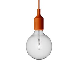 Muuto LED E27 pomarańczowa, silikonowa lampa sufitowa typu żarówka