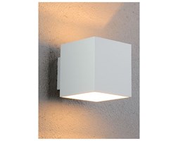 PP Design K 110 KINKIET LAMPA ŚCIENNA KUBIK ŚWIATŁO GÓRA DÓŁ ALUMINIUM BIAŁY G9 LED