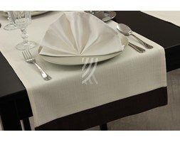 Nakładka 40x140 Len Elegance Biały Listwa Brąz