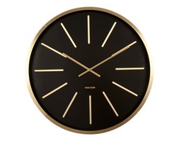 Karlsson :: Zegar ścienny Maxiemus Brass Station Black Ø60cm