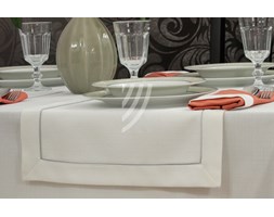 Nakładka 40x140 Len Elegance Biały MT Wypustka Popiel