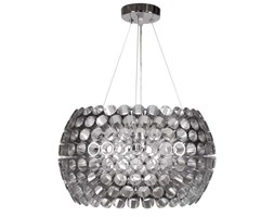 Metalowa LAMPA wisząca ABROS 31-94097 Candellux nowoczesna OPRAWA z pierścieni zwis srebrny