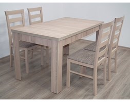 Zestaw do jadalni stół S-44 80x120 do 165 + 4 krzesła K-39