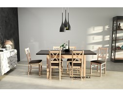 Stół Modena I laminat 80x140 do 180 + 6 krzeseł NILO X