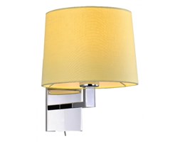 PP Design K 460 BEIGE KINKIET LAMPA ŚCIENNA METAL CHROM ABAŻUR MATERIAŁ BEŻOWY WŁĄCZNIK E27 LED