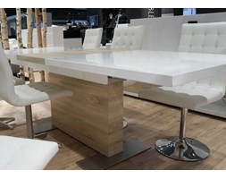 Stół Cristoforo 160/210 cm, śnieżnobiały, dębowy, wysoki połysk-Brick Actona Company (H000012555)
